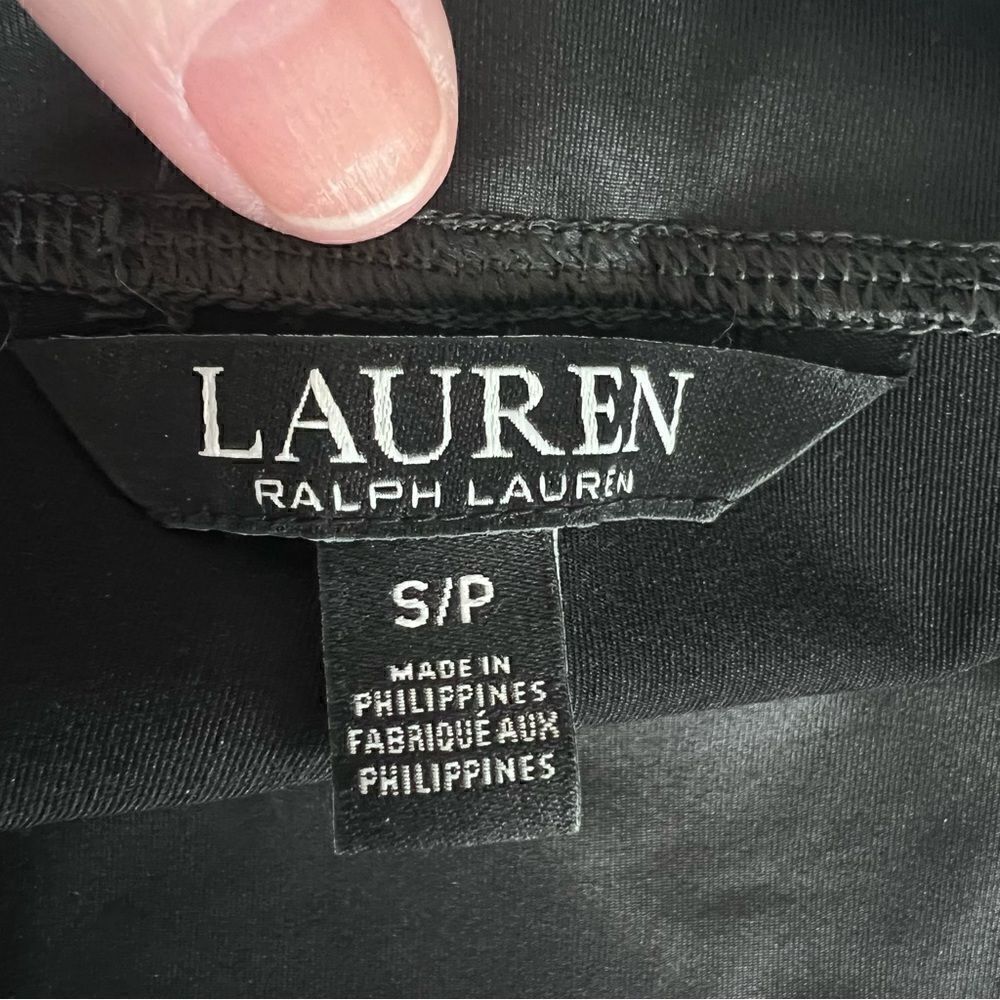 LAUREN RALPH LAUREN Coated Jersey Leggings Tights Black Sz S Small - Picture 9 of 11